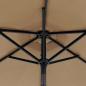 Preview: Sonnenschirm mit LED und Stahlmast Taupe 225x225x212 cm