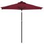Preview: ARDEBO.de - Sonnenschirm mit Stahlmast Weinrot 225x225x212 cm
