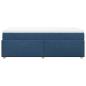 Preview: Boxspringbett mit Matratze Blau 90x200 cm Stoff