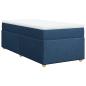 Preview: Boxspringbett mit Matratze Blau 90x200 cm Stoff