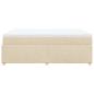 Preview: Boxspringbett mit Matratze Creme 140x200 cm Stoff