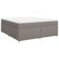 Preview: Boxspringbett mit Matratze Taupe 180x200 cm Stoff