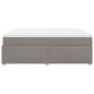 Preview: Boxspringbett mit Matratze Taupe 180x200 cm Stoff