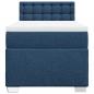 Preview: Boxspringbett mit Matratze Blau 90x200 cm Stoff