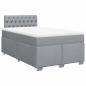 Preview: Boxspringbett mit Matratze Hellgrau 120x190 cm Stoff