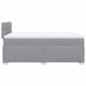 Preview: Boxspringbett mit Matratze Hellgrau 120x190 cm Stoff
