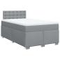 Preview: Boxspringbett mit Matratze Hellgrau 120x190 cm Stoff