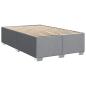 Preview: Boxspringbett mit Matratze Hellgrau 120x190 cm Stoff
