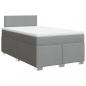 Preview: Boxspringbett mit Matratze Hellgrau 120x200 cm Stoff