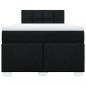 Preview: Boxspringbett mit Matratze Schwarz 120x200 cm Stoff