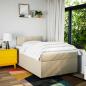 Preview: Boxspringbett mit Matratze Creme 120x200 cm Stoff