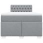Preview: Boxspringbett mit Matratze Hellgrau 120x200 cm Stoff