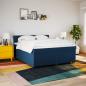 Preview: Boxspringbett mit Matratze Blau 180x200 cm Stoff