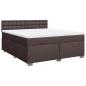 Preview: Boxspringbett mit Matratze Dunkelbraun 180x200 cm Stoff