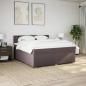 Preview: Boxspringbett mit Matratze Dunkelbraun 180x200 cm Stoff