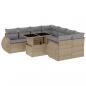 Preview: 9-tlg. Garten-Sofagarnitur mit Kissen Beige Poly Rattan