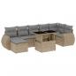 Preview: 8-tlg. Garten-Sofagarnitur mit Kissen Beige Poly Rattan