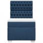 Preview: Boxspringbett mit Matratze Blau 90x200 cm Stoff