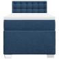 Preview: Boxspringbett mit Matratze Blau 90x200 cm Stoff
