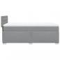 Preview: Boxspringbett mit Matratze Hellgrau 90x200 cm Stoff