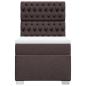 Preview: Boxspringbett mit Matratze Dunkelbraun 100x200 cm Stoff