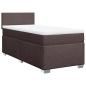 Preview: Boxspringbett mit Matratze Dunkelbraun 90x190 cm Stoff