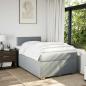 Preview: Boxspringbett mit Matratze Hellgrau 120x190 cm Stoff
