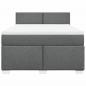 Preview: Boxspringbett mit Matratze Dunkelgrau 160x200 cm Stoff