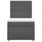 Preview: Boxspringbett mit Matratze Dunkelgrau 80x200 cm Stoff