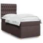 Preview: ARDEBO.de - Boxspringbett mit Matratze Dunkelbraun 80x200 cm Stoff