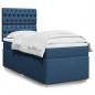 Preview: ARDEBO.de - Boxspringbett mit Matratze Blau 90x190 cm Stoff