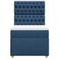 Preview: Boxspringbett mit Matratze Blau 90x190 cm Stoff