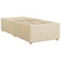 Preview: Boxspringbett mit Matratze Creme 90x190 cm Stoff