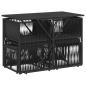 Preview: 7-tlg. Garten-Essgruppe mit Kissen Schwarz Poly Rattan