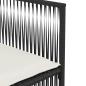 Preview: 7-tlg. Garten-Essgruppe mit Kissen Schwarz Poly Rattan