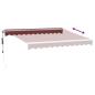 Preview: Markise Automatisch mit LED Weinrot 300x250 cm