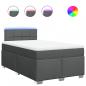 Preview: Boxspringbett mit Matratze Dunkelgrau 120x200 cm Stoff