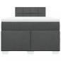 Preview: Boxspringbett mit Matratze Dunkelgrau 120x200 cm Stoff