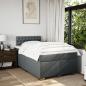 Preview: Boxspringbett mit Matratze Dunkelgrau 120x200 cm Stoff
