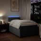 Preview: Boxspringbett mit Matratze Dunkelgrau 120x200 cm Stoff