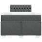 Preview: Boxspringbett mit Matratze Dunkelgrau 120x200 cm Stoff