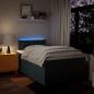 Preview: Boxspringbett mit Matratze Blau 120x200 cm Stoff