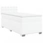 Preview: Boxspringbett mit Matratze Weiß 90x200 cm Kunstleder