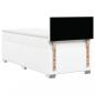 Preview: Boxspringbett mit Matratze Weiß 90x200 cm Kunstleder