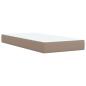 Preview: Boxspringbett mit Matratze Cappuccino-Braun 90x200cm Kunstleder