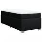 Preview: Boxspringbett mit Matratze Schwarz 90x190 cm Stoff