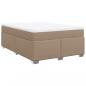 Preview: Boxspringbett Matratze Cappuccino-Braun 140x200cm Kunstleder