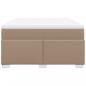 Preview: Boxspringbett Matratze Cappuccino-Braun 140x200cm Kunstleder
