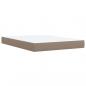 Preview: Boxspringbett Matratze Cappuccino-Braun 140x200cm Kunstleder
