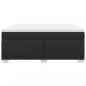Preview: Boxspringbett mit Matratze Schwarz 180x200 cm Kunstleder